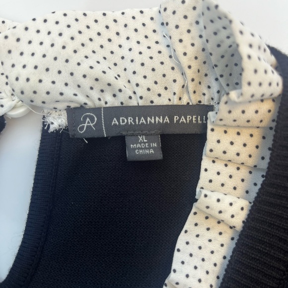 Adrianna Papell Long Sleeve Crew Neck Ruffled Sweater N106-1 - Picture 4 of 10